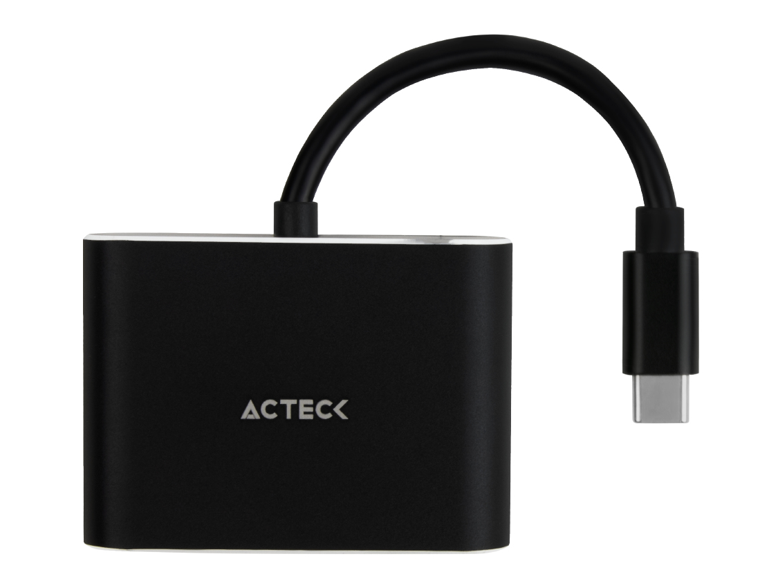 Adaptador usb-c a hdmi + vga shift plus av420 acteck