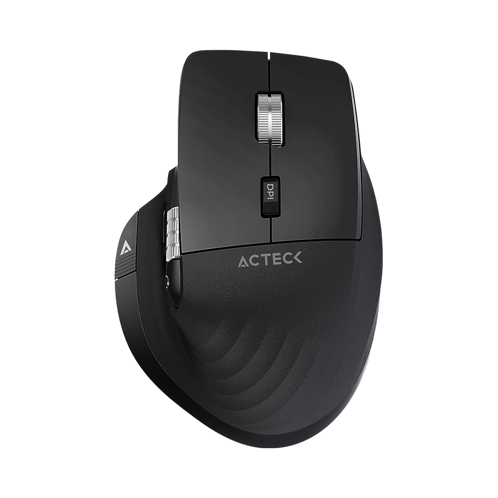 Mouse inalámbrico vertical profesional virtuos pro mi780 acteck scroll horizontal ultra fast de acero