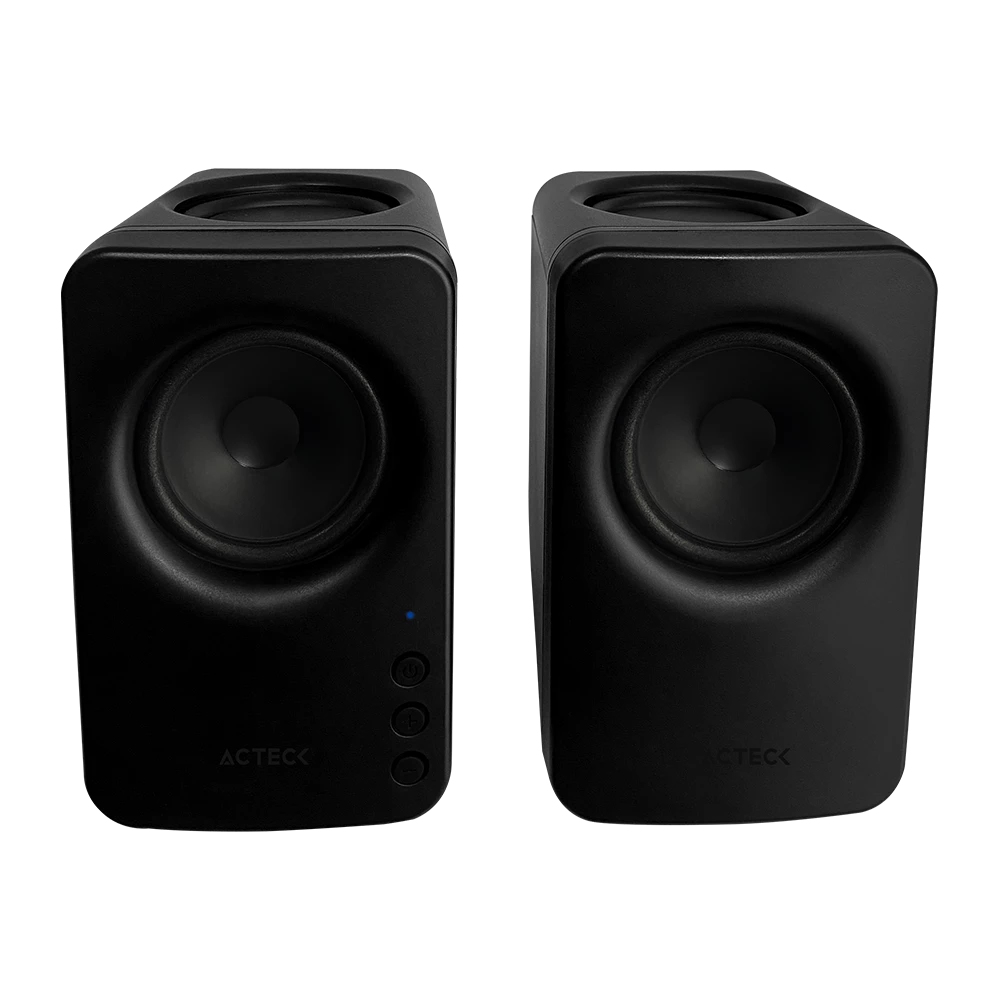 Bocinas bluetooth dynamic exact mini bs475 advance series - sonido estéreo 2.0, potencia 10w rms, conexiones: bluetooth 5.3v, auxiliar, adaptador de corrient