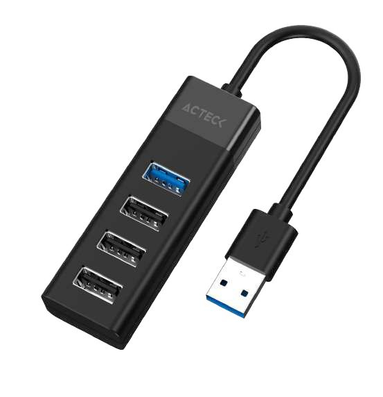 Hub usb  port x4 dh422 acteck advanced series hub 4 en 1