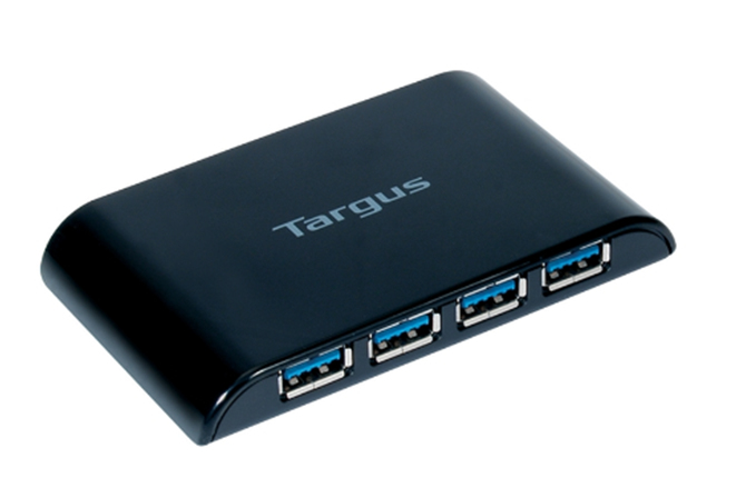 Hub básico targus ach124us - usb 3.0, negro, 4 puertos