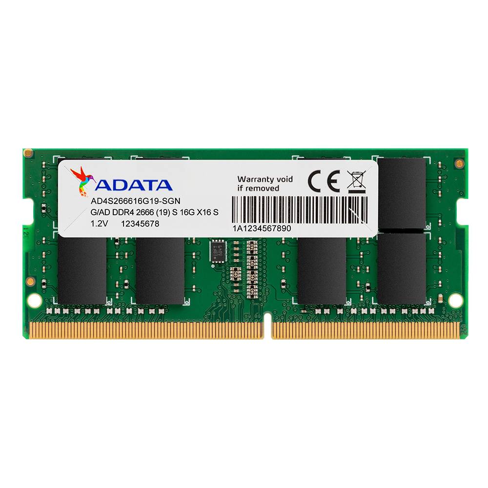 Memoria ram adata ad4s266616g19-sgn - 16 gb, ddr4, 2666 mhz, so-dimm