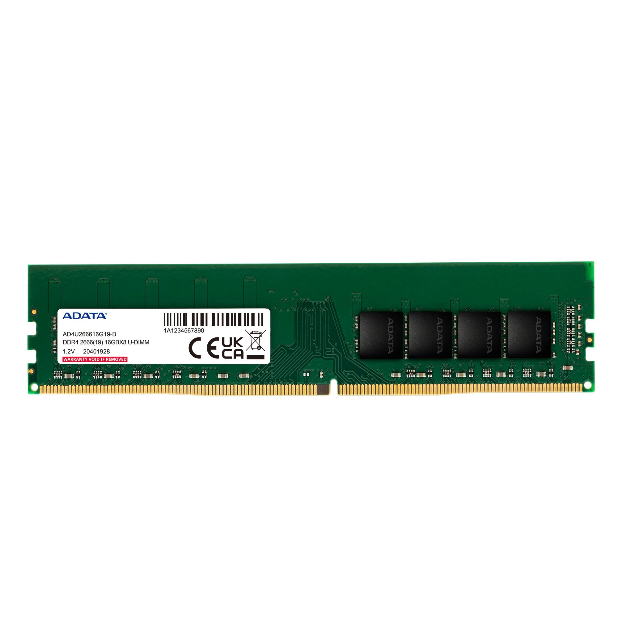 Memoria ram adata ad4u266616g19-sgn - 16 gb, ddr4, 2666 mhz, udimm