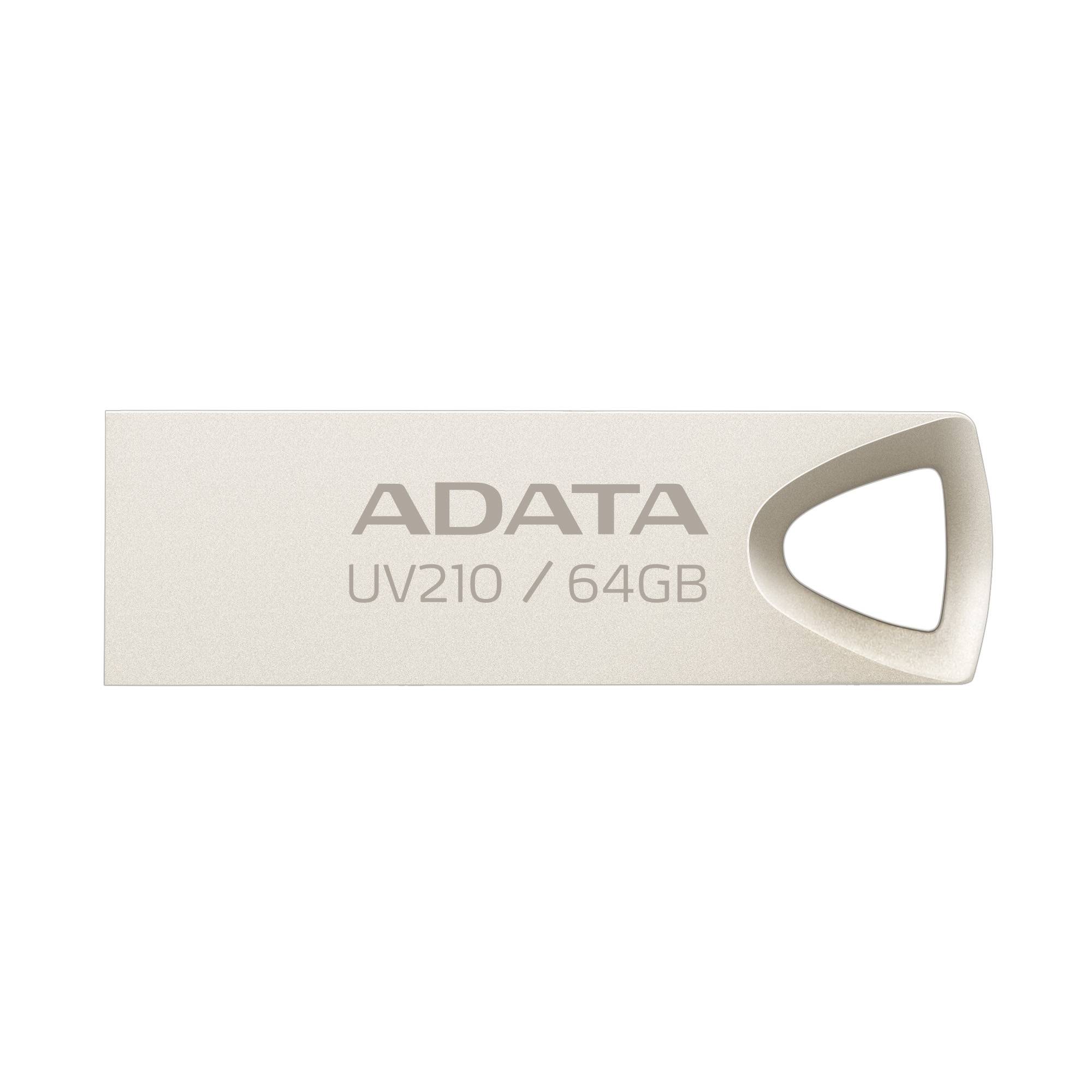 Memoria usb adata - plata, 64 gb, usb 2.0