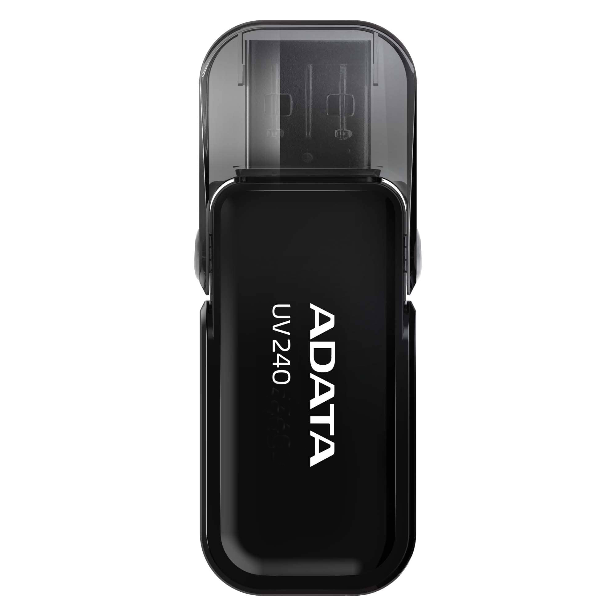 Memoria usb 2.0 de 32gb adata uv240 - negro, 32 gb, usb 2.0