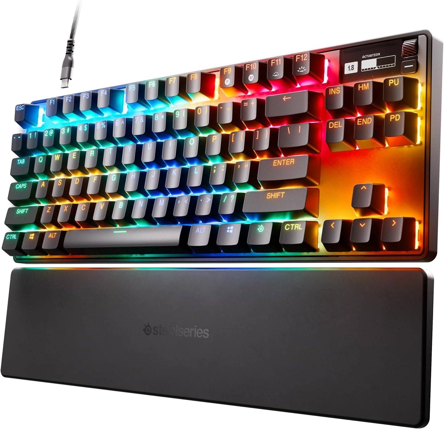 Steelseries apex pro tkl 2023 ed.- teclado mecánico para juegos más rápido del mundo