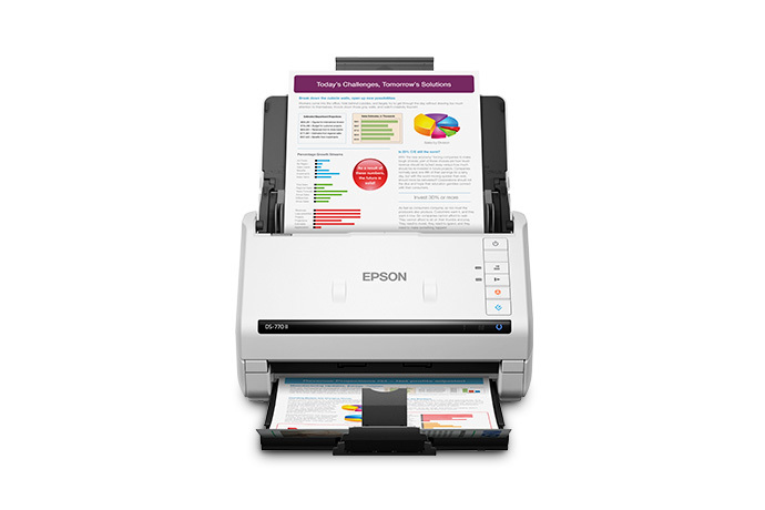 Escáner  epson ds-770 ii - alimentación vertical, escáner dúplex, 7000 páginas