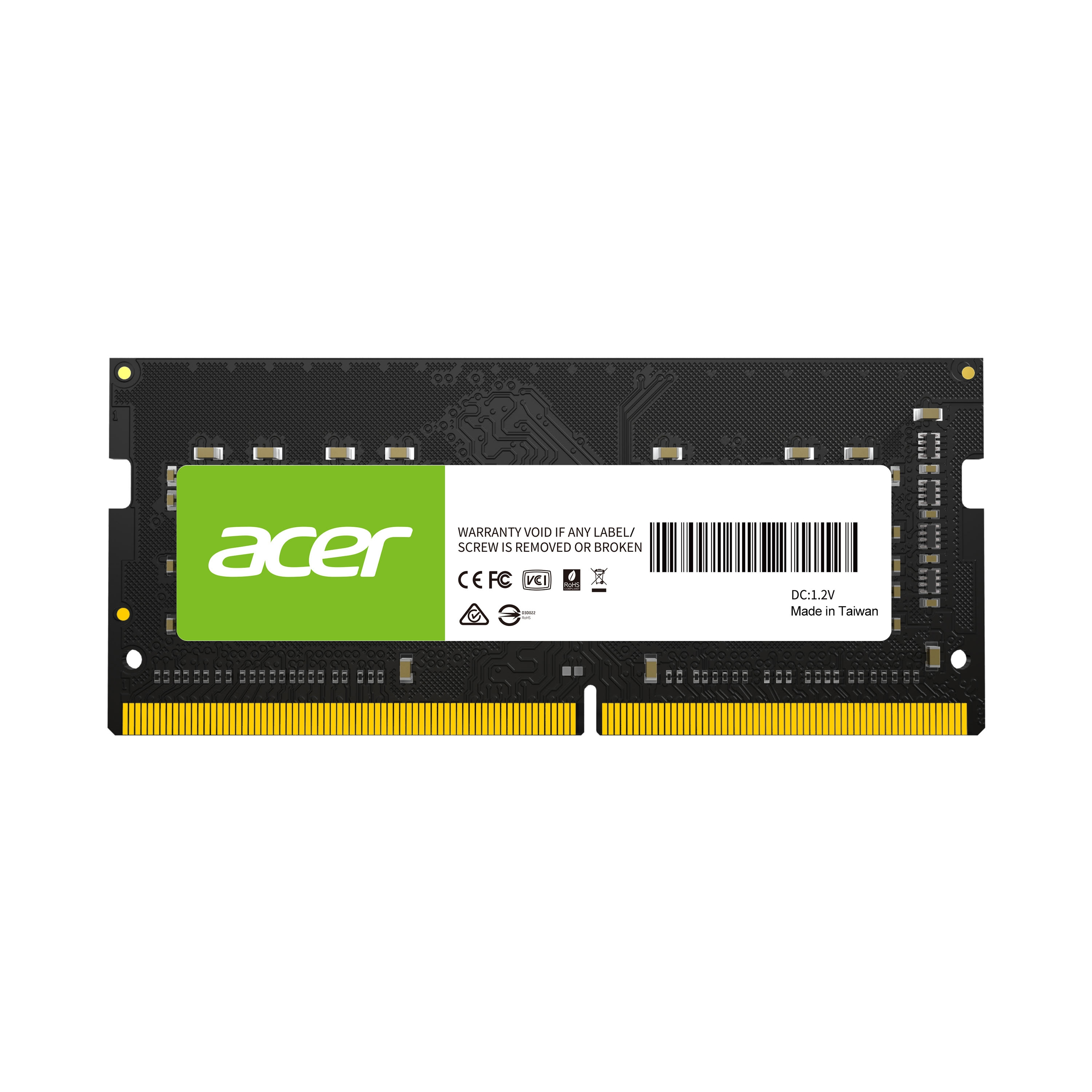 Memoria ddr4 acer modelo sd100 de 16gb sodimm 2666mhz bl.9bwwa.210