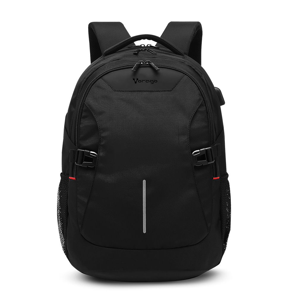 Mochila. vorago bp-402 negra. expandible para laptop de 15.6 pulgadas color negra usb