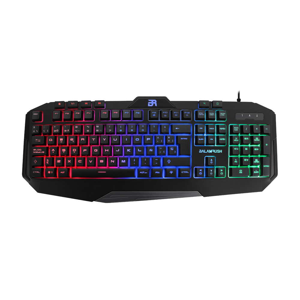 Teclado gaming gunfire balam rush teclas macr balam rush br-929639 - usb, negro