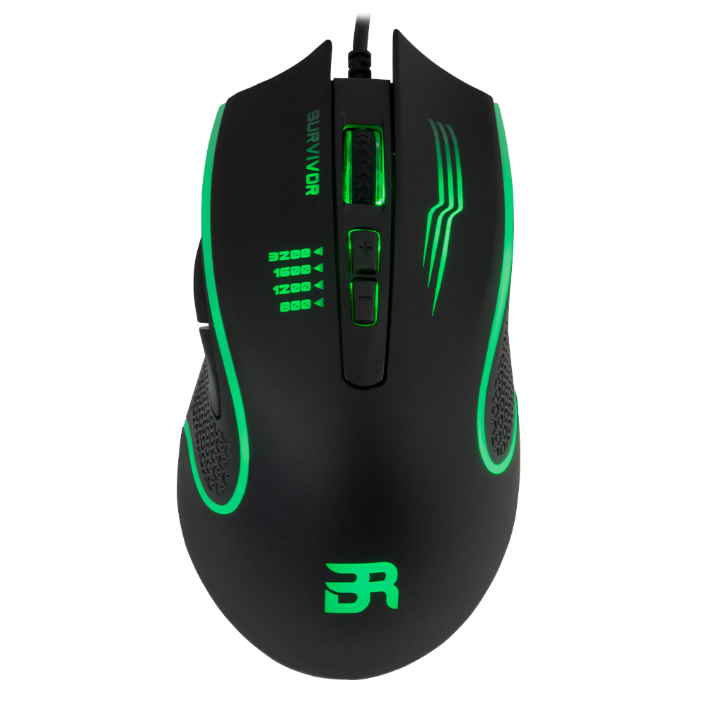 Mouse gamer balam rush alámbrico usb 3200 dpi 4 lvls 6 botones+ scroll windows-linux-mac-xbox one-ps4 survivor gm320