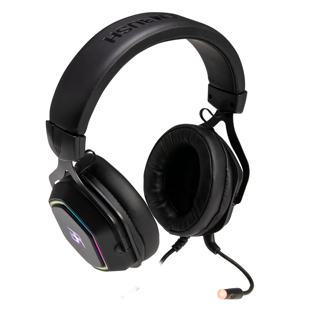 Headset gamer balam rush 7.1 canales alámbricos usb mic flexible windows-linux-mac os rgb hesix hs760