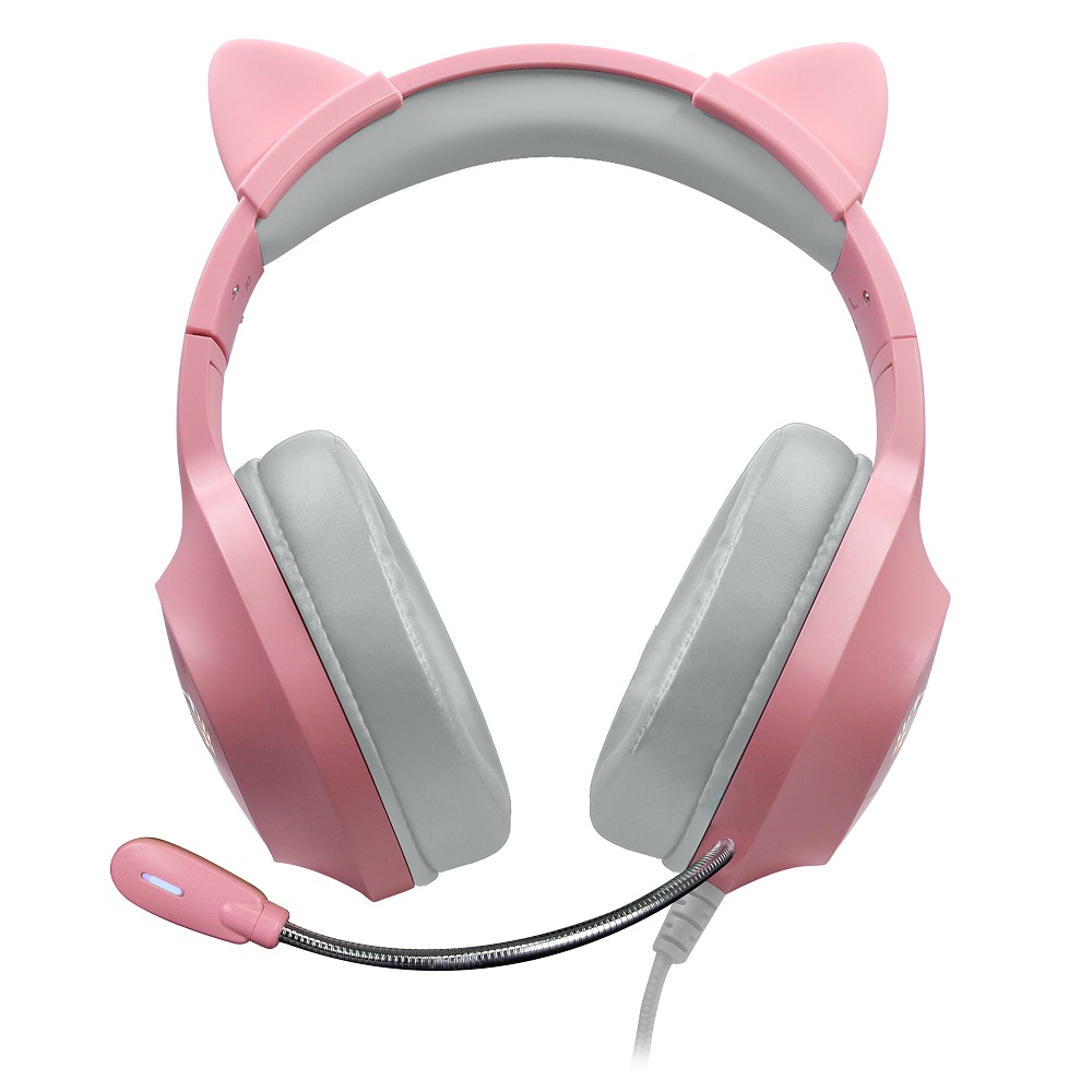 Headset gamer balam rush alámbrico usb - aux 3.5mm mic flexible rosa - orejeras sonorous hs750