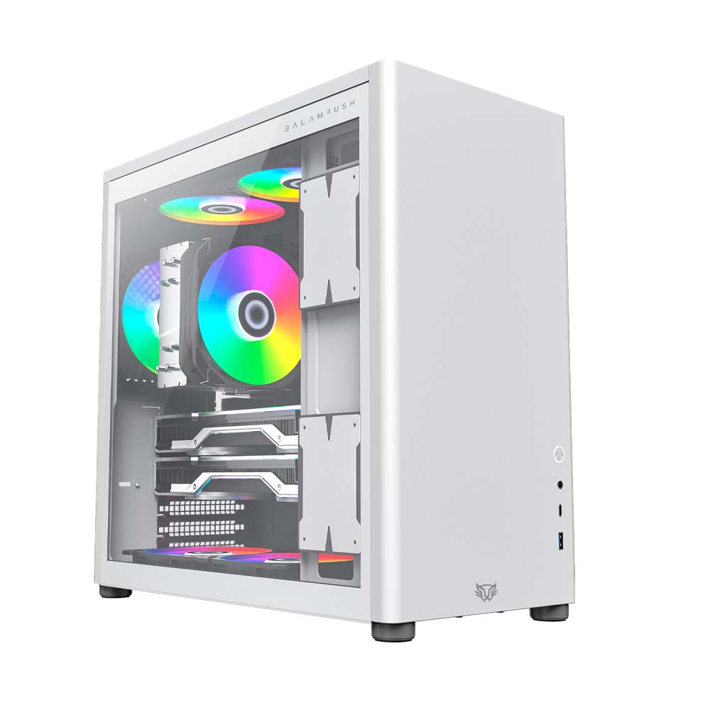 GABINETE OCELOT GAMING COLOR BLANCO ATX FRONTAL CRISTAL TEMPLADO CRISTAL LATERAL FILTRO POLVO MAGNETICO ESPACIO PARA 8 VENTILADORES /SOPORTA GPU HASTA 410MM W-CUBE 2 - W-CUBE 2