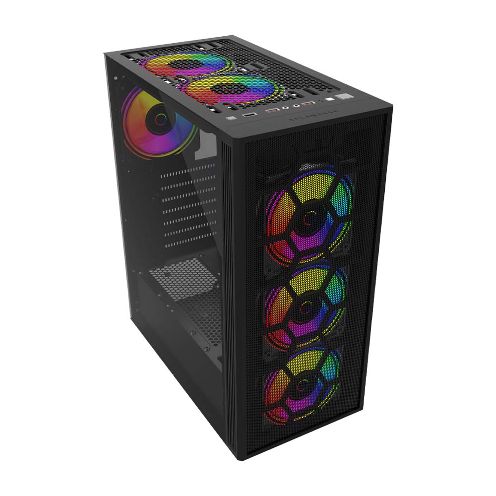 Gabinete gamer mini torre atx dragonfly mesh gm740 azender series