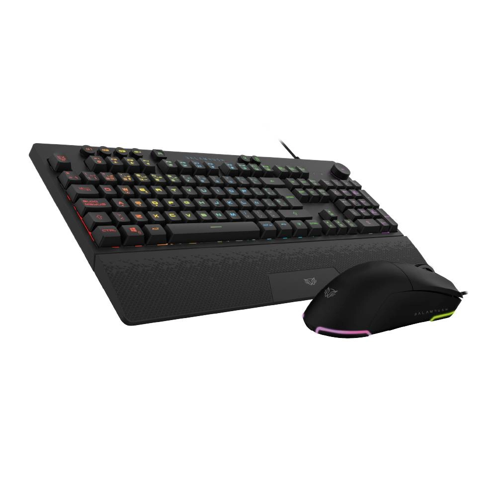 Kit gamer balam rush squad master pro ktm777 / teclado y mouse / alambrico / iluminacion rgb / anti-ghosting / membrana / 113 teclas / optico / 12800 dpi / 6 botones /  negro / br-936903