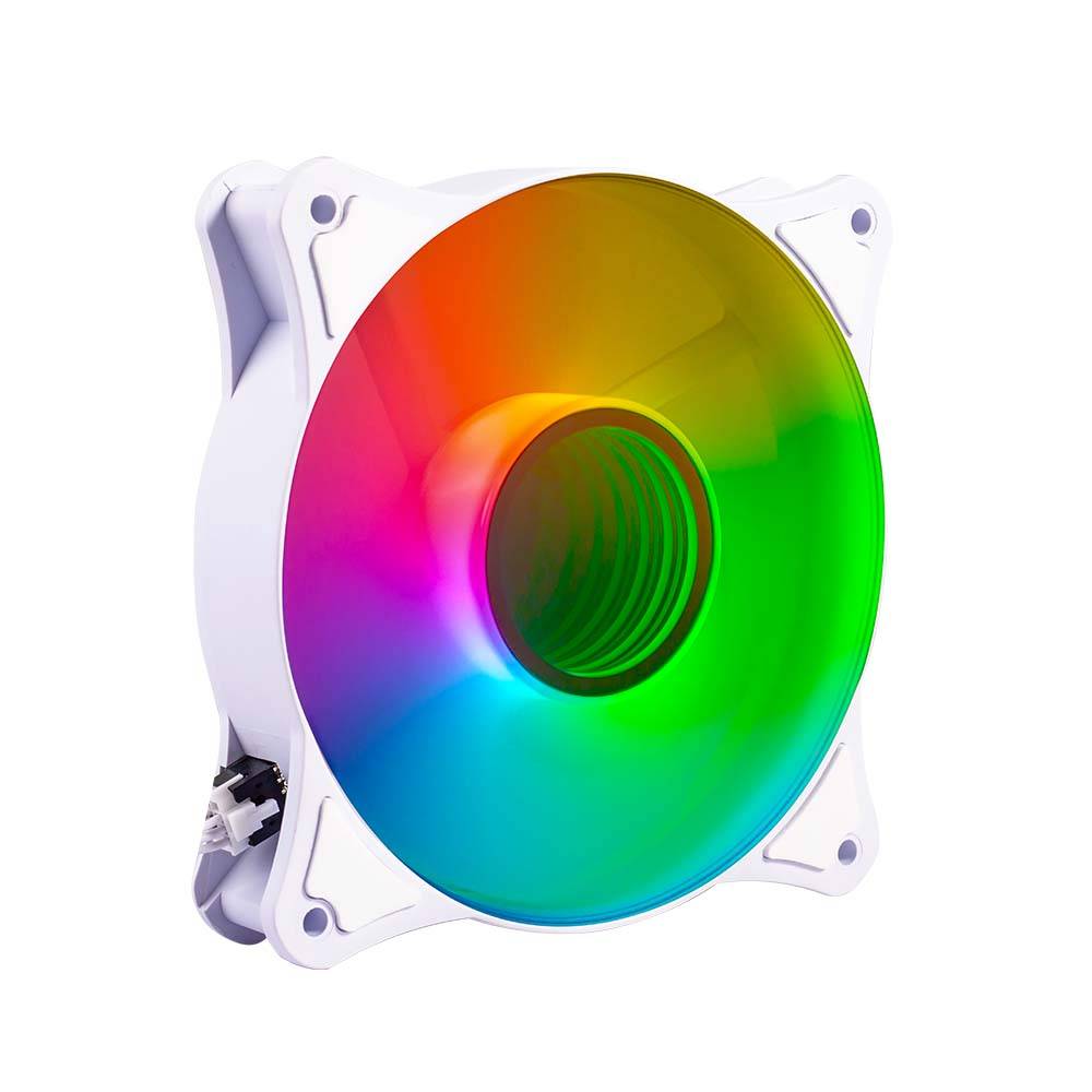 Ventilador de aire balam rush  eolox blaze ex90kw / 3 pz / flujo de aire 35.37 cfm / silencioso  22.5 d b / 1200 rpm / 3 pines macho y hembra / aura rgb / blanco / br-937955