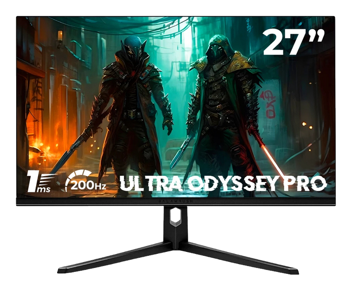 Monitor gamer plano 27 ips fast / ultra odyssey pro mgp27p / fhd / 200hz / 1ms / pip+pbp / 2xhdmi 2.1 / 2xdp 1.4 / vesa 75x75mm / negro /br-938624