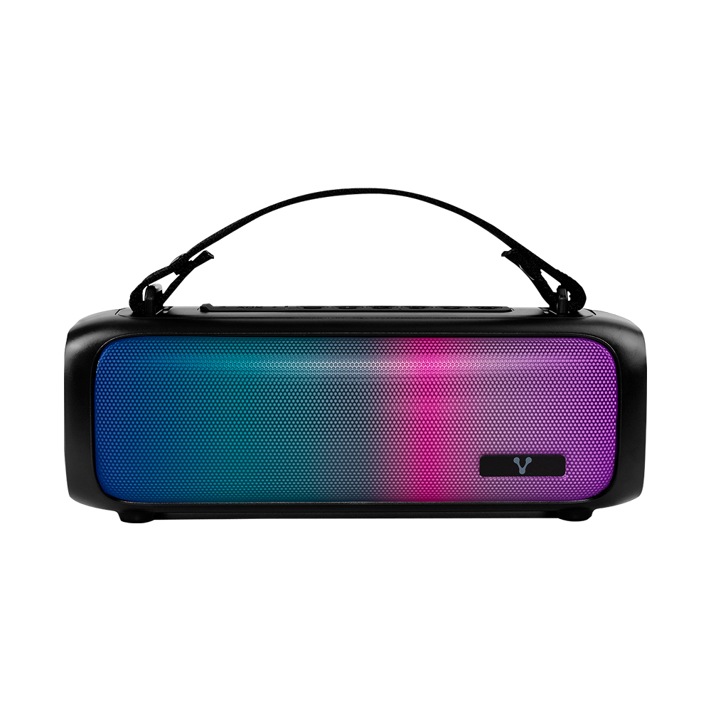 Bocina vorago bsp-260 bluetooth / usb / 3.5mm / luz rgb / tws / 16w rms con hasta 7 hrs autonomia