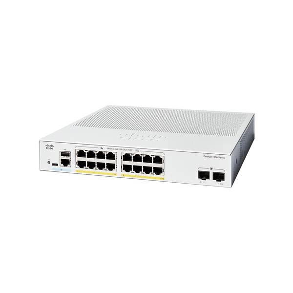 Switch cisco catalyst c1300-16p-2g - montable en rack, equipo sustituto del cbs350-16p-2g-na