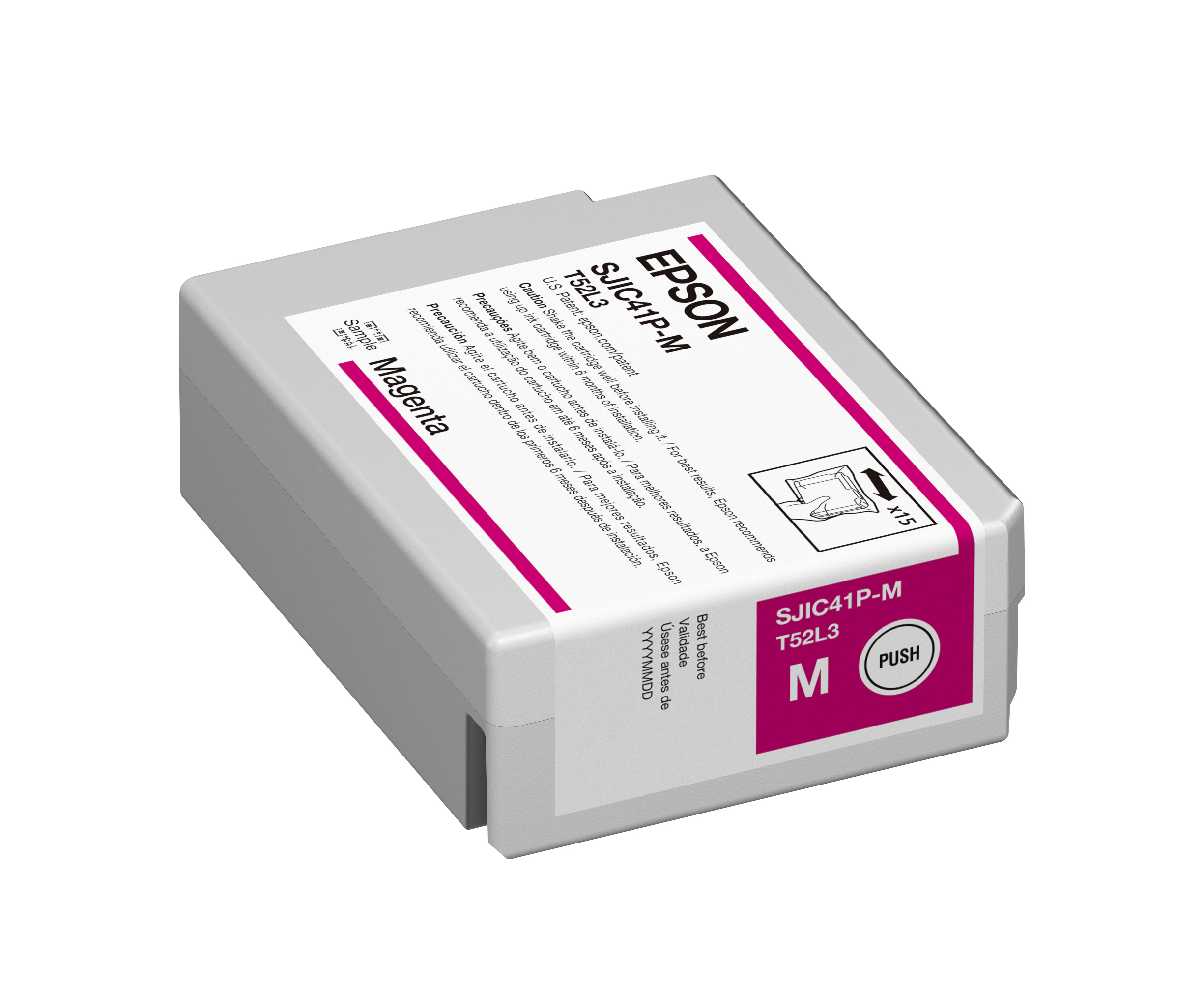 Cartucho de tinta epson c13t52l320 magenta (colorworks c4000)