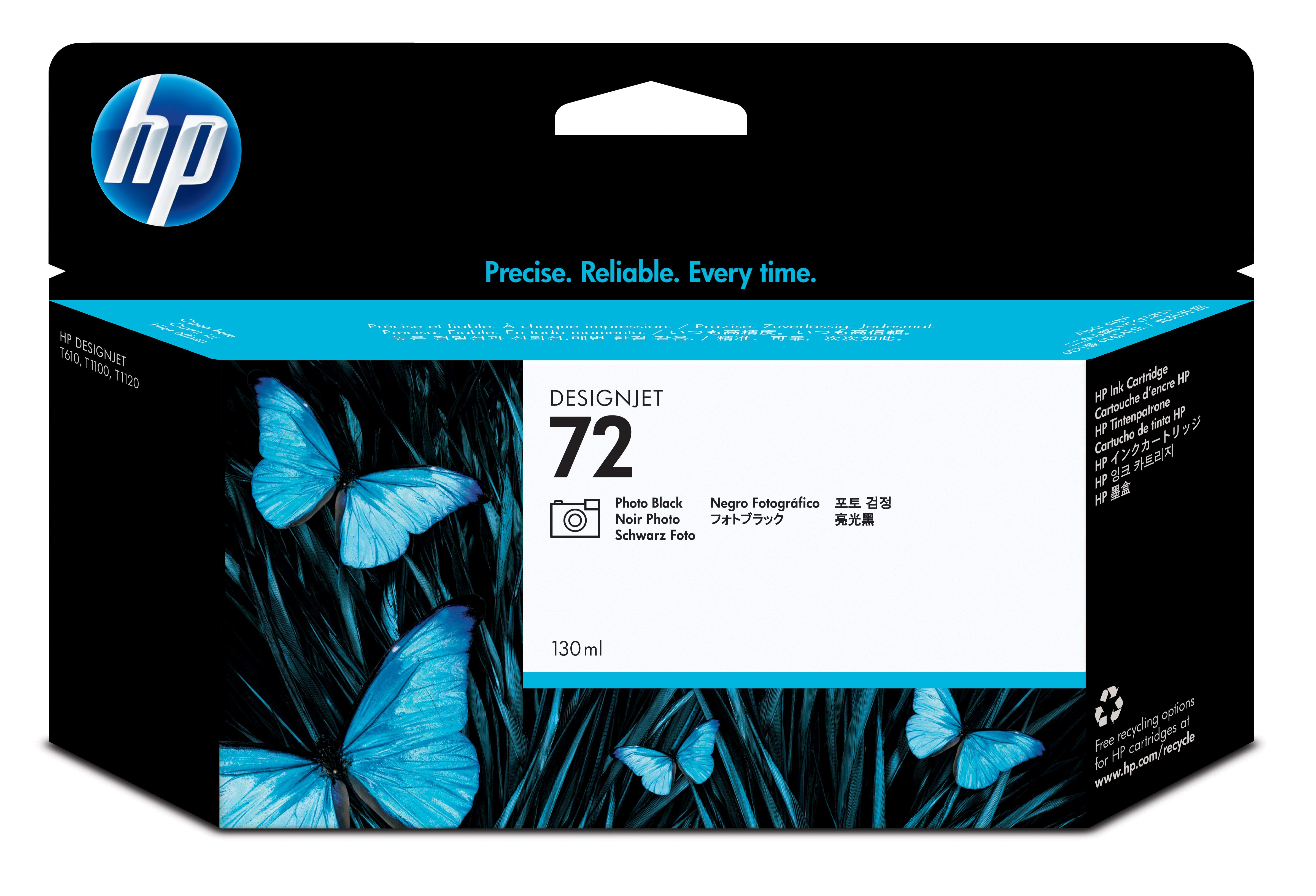 Tinta hp 72 - c9370a, negro fotográfico 130ml