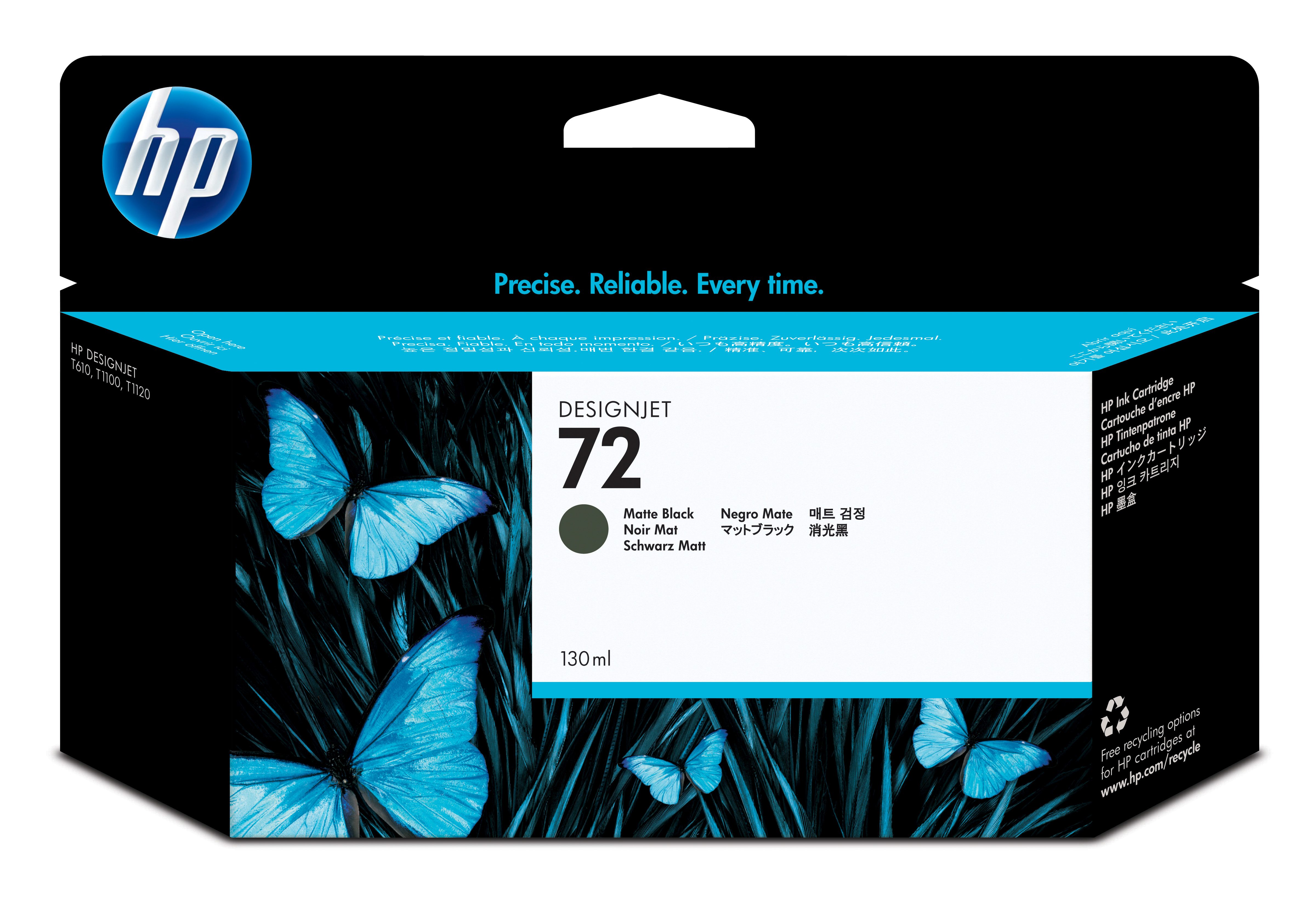 Tinta hp 72 - c9403a, negro mate 130ml