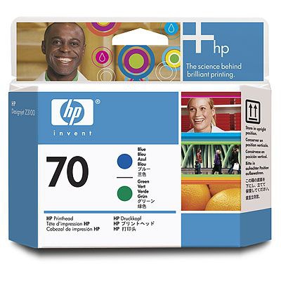 Cabezal hp 70 - c9408a, azul/verde