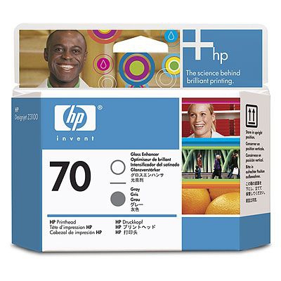 Cabezal hp 70 - c9410a, gris y resaltador brillo