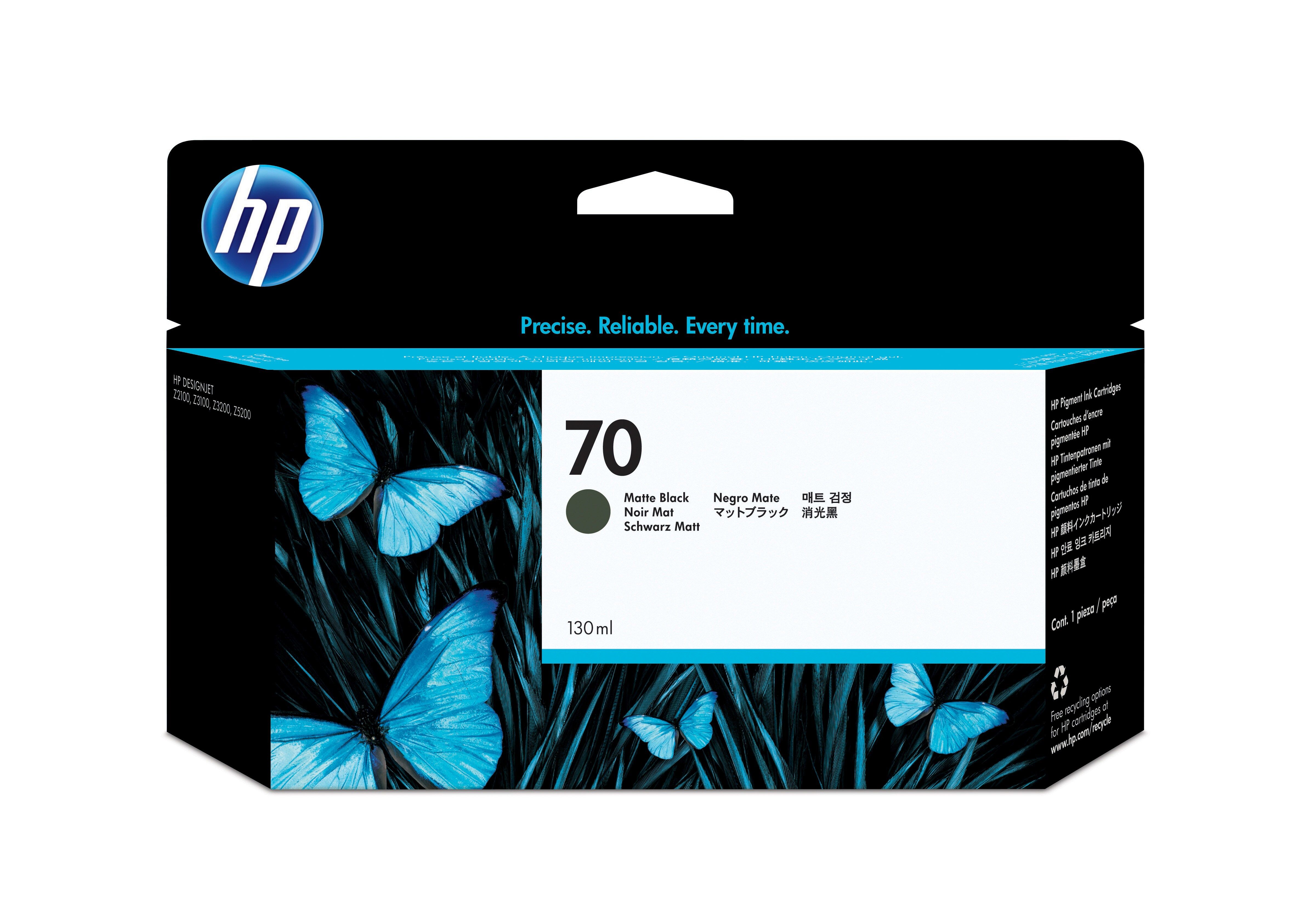 Tinta hp 70 - c9448a, negro mate 130ml