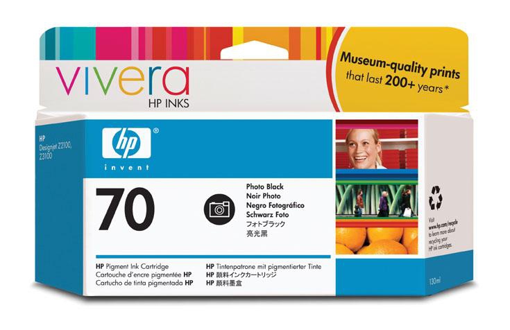 Tinta hp 70 - c9410a, negro fotográfico 130ml