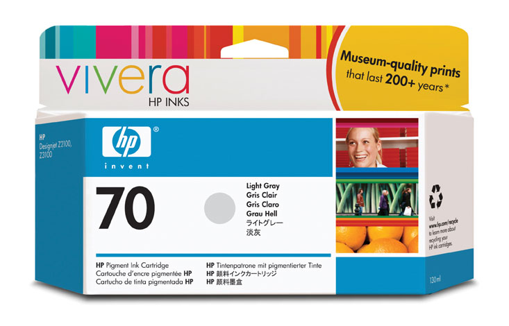 Tinta hp 70 - c9450a, gris 130ml