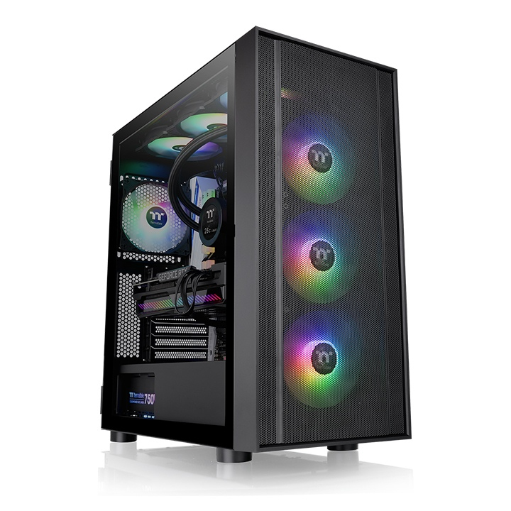 Gabinete thermaltake h570 tg black ca-1t9-00m1wn-00 - h570 tg argb mid-tower