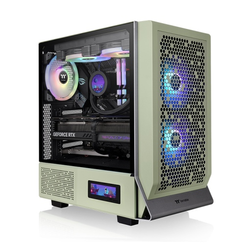 Gabinete thermaltake ceres 300 ca-1y2-00mewn-00 tg argb matcha green