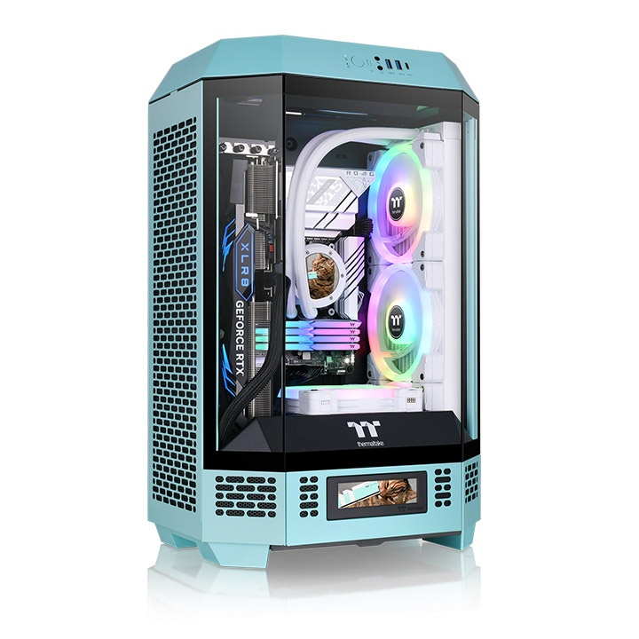 Gabinete thermaltake ca-1y4-00sbwn-00 - the tower 300 turquoise micro tower