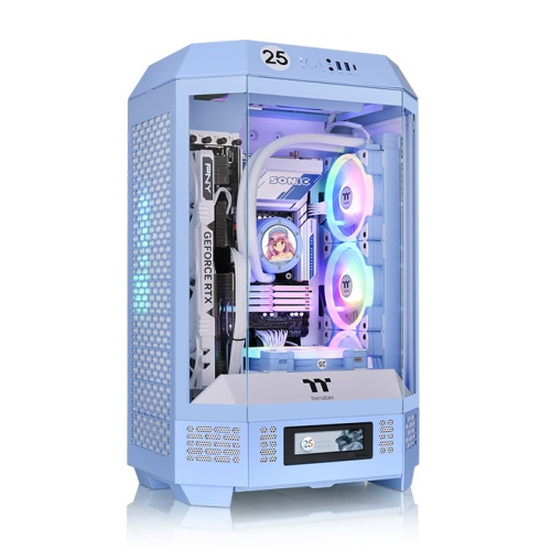 Gabinete thermaltake ca-1y4-00sfwn-00 - the tower 300 hydrangea blue micro tower