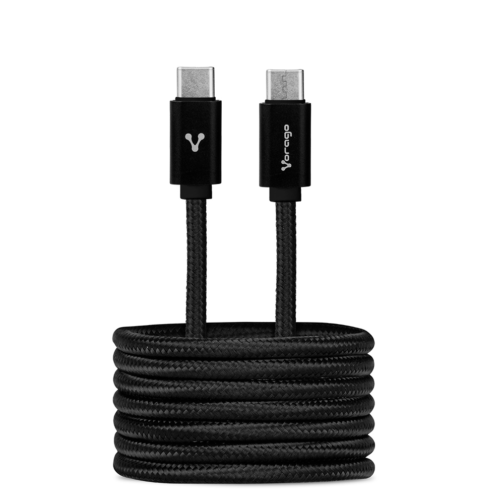 Cable  vorago cab-124-bk - usb c, usb c, macho/macho, 1 m, negro