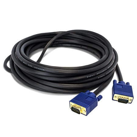 Cable vga vorago - 10 m, vga (d-sub), vga (d-sub), negro