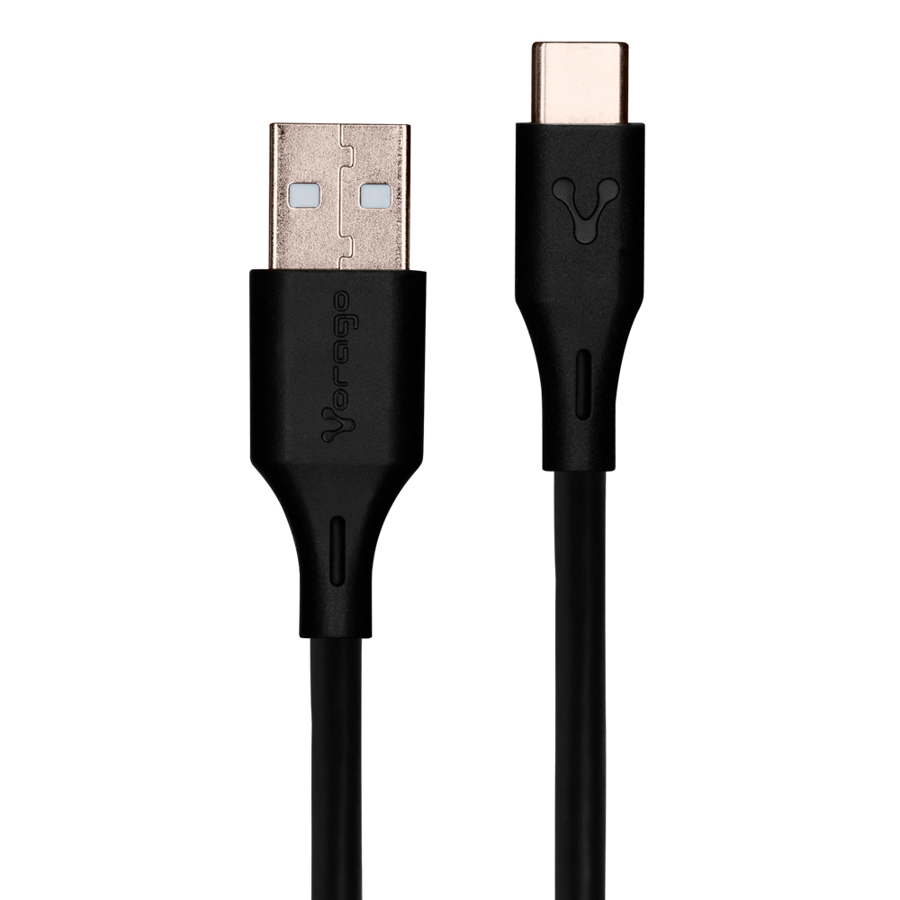 Cable vorago cab-c01b usb-tipo c 1 metro carga rapida negro