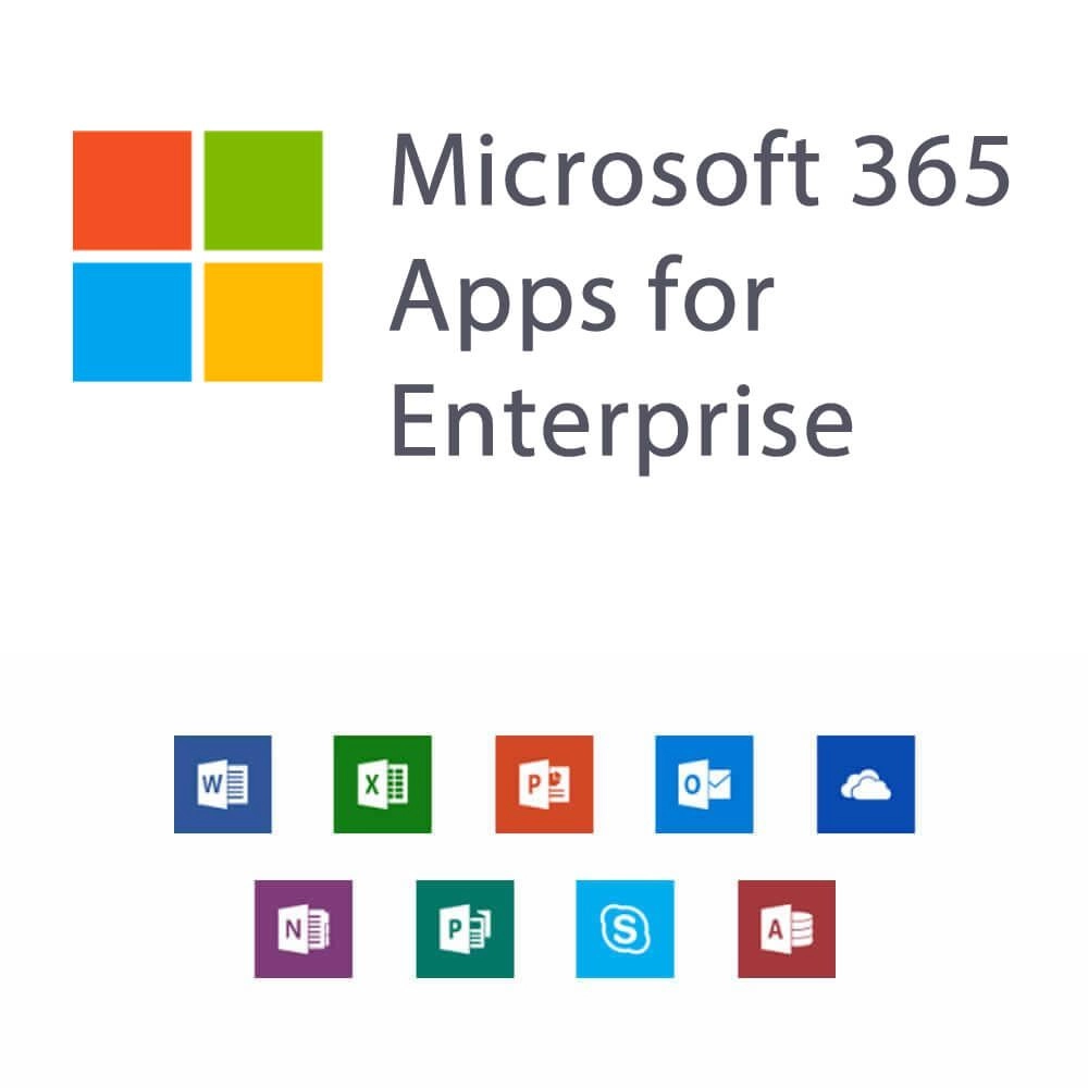 Microsoft 365 apps for enterprise.  las aplicaciones de office instaladas al completo en hasta 5 dispositivos del mismo usuario