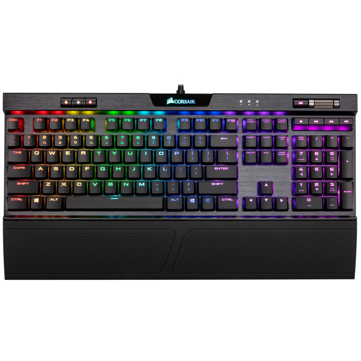 Teclado mecánico  corsair  k70 rgb mk.2 - negro, rgb