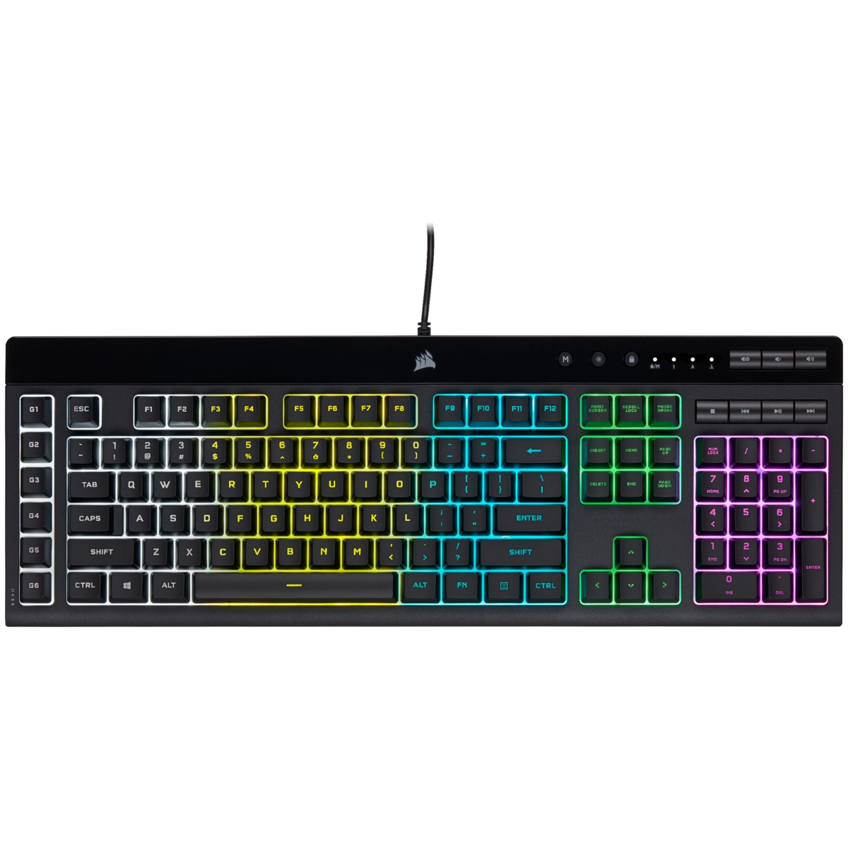 Teclado gaming k55 pro lt-blk-rbrdme-znd rgb