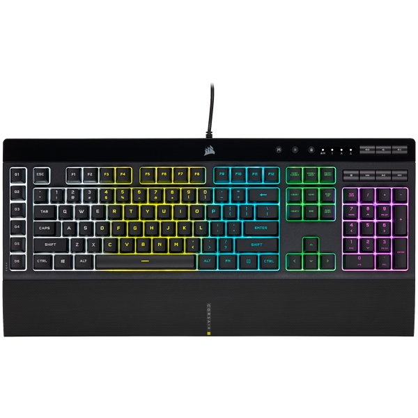 Teclado  corsair k55 rgb pro - negro, rgb