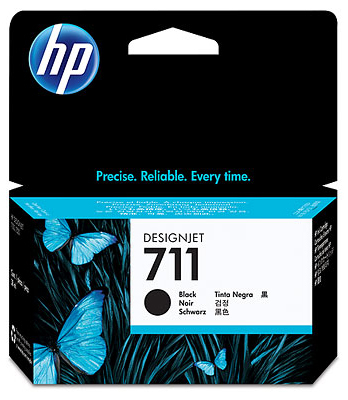 Tinta hp 711 - cz129a, negro 38ml