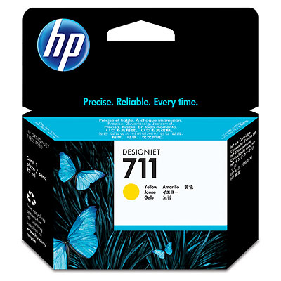 Tinta hp 711 - cz132a, amarillo 29ml