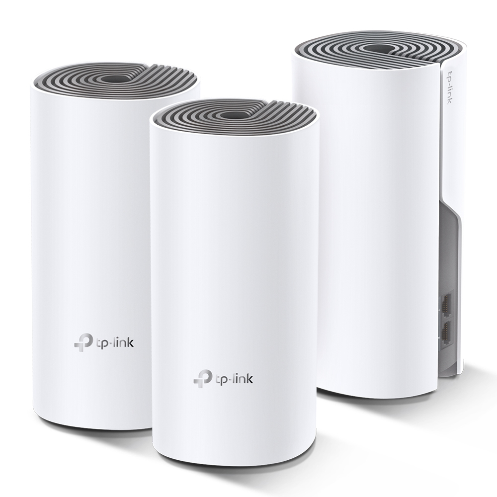 Kit sistema mesh tp-link deco e4(3-pack) - 2, 4 ghz, 2, 2 antenas internas, 867 mbps, blanco