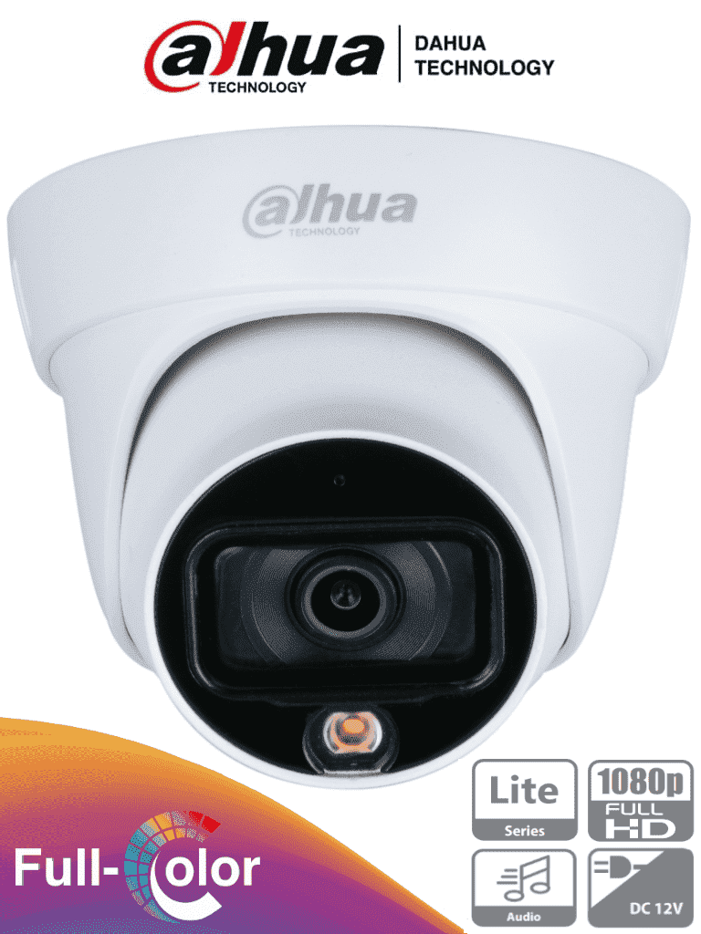 Dahua hac-hfw1209tlmn-a-led - camara bullet full color de 2 megapixeles/ 1080p/ lente de 2.8mm/ 40 metros de iluminación/ dwdr/ metalica+policarbonato