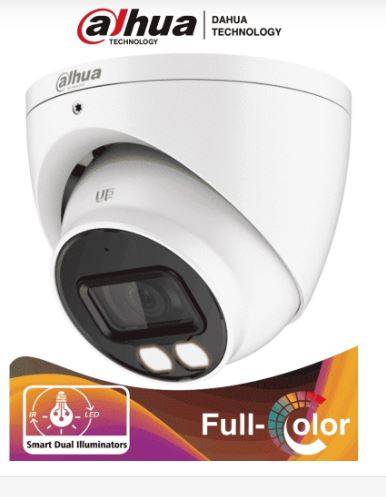 Dahua hac-hdw1239tn-il-a - camara domo de 2 megapixeles/ iluminador dual inteligente+full color/ lente de 2.8 mm/ 107 grados/ microfono integrado/ wdr real