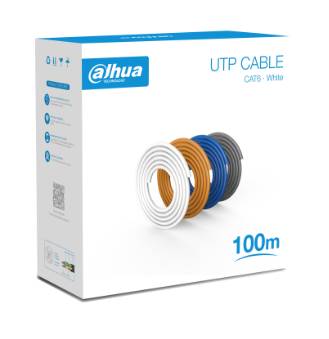 Bobina de 100 mts de cable utp cat6/ 100  cobre/ color blanco/ cubierta retardante de flama con certificación ce cpr eca/ ideal para video y redes