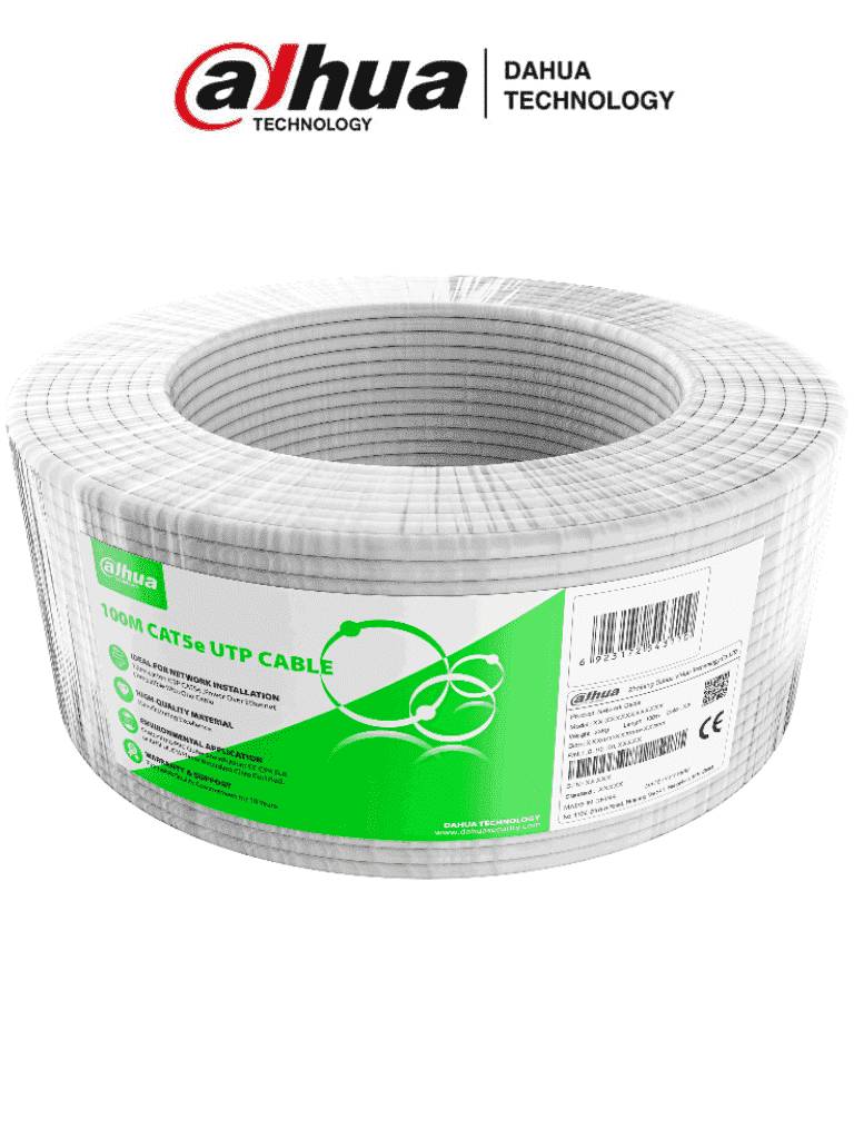 Bobina de 100 metros de cable utp cat 5e/ cca/color blanco/ uso interior/ cubierta de fr-pvc (rohs compliant)